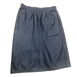Vintage Wilsons Leather Black Pencil Skirt Size 10